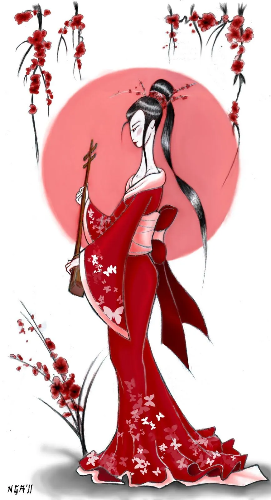 Dibujos de Geishas - Imagui