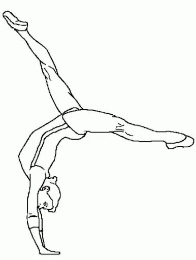 Dibujos de gimnasia para colorear