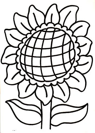 DIBUJOS DE GIRASOLES PARA COLOREAR | Dibujos para colorear