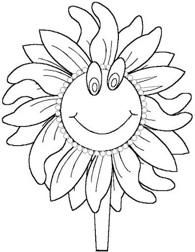 DIBUJOS DE GIRASOLES PARA COLOREAR | Dibujos para colorear