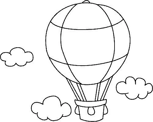 DIBUJOS DE GLOBOS AEROESTATICOS PARA COLOREAR | Dibujos para colorear