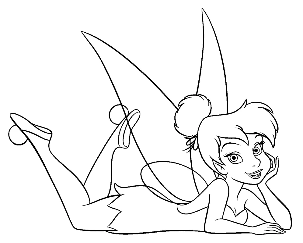 Dibujos grande de la tinkerbell para colorear - Imagui