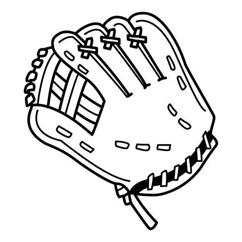 DIBUJOS DE GUANTES DE BEISBOL PARA COLOREAR | Dibujos para colorear