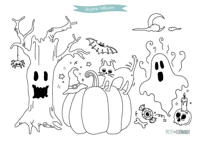 Dibujos de Halloween para colorear | Petit-Fernand