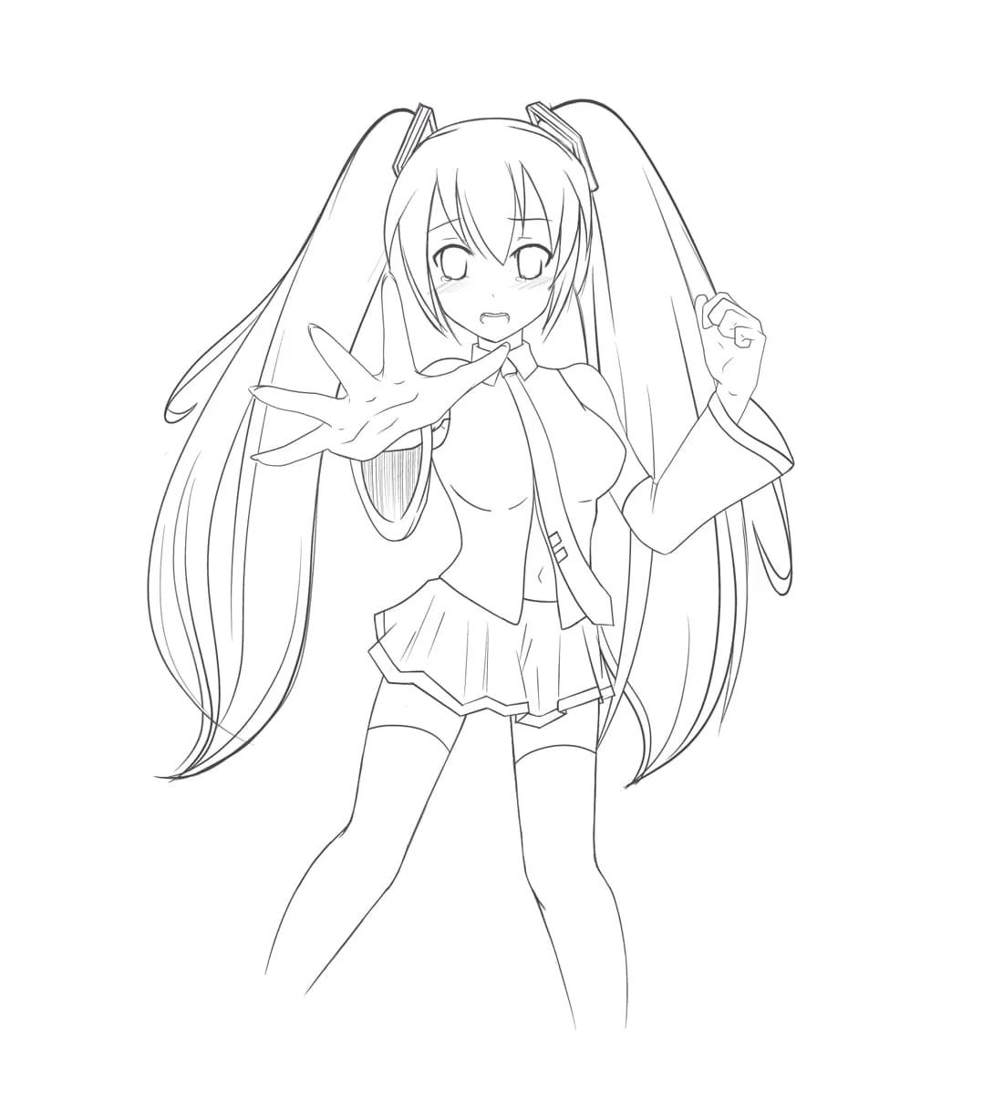 Dibujos de Hatsune Miku para Colorear - Dibujos Para Imprimir