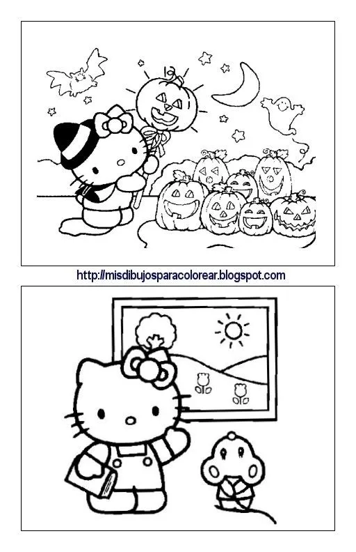 Dibujos de Hello Kitty (12ª parte) : Mis dibujos para colorear