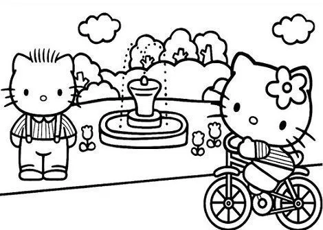 5 Dibujos de Hello Kitty para colorear