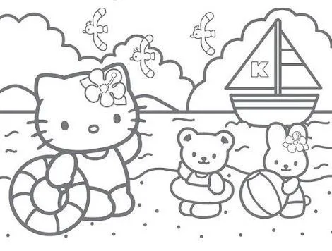 Dibujos de Hello Kitty para imprimir