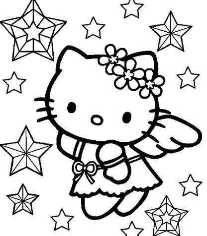 Dibujos Hello Kitty Navidad para colorear