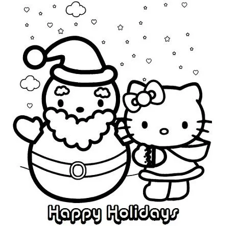 Dibujos Hello Kitty Navidad