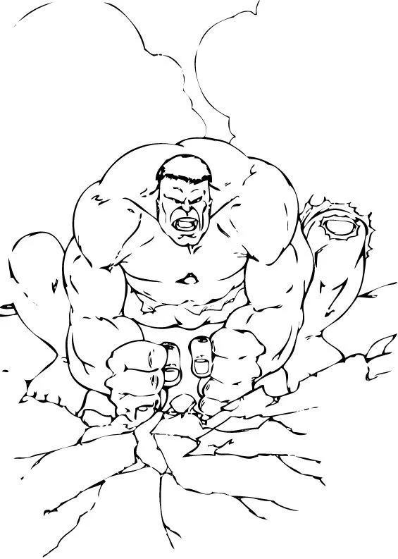 Dibujos de Hulk para colorear, El Increíble Hulk para imprimir