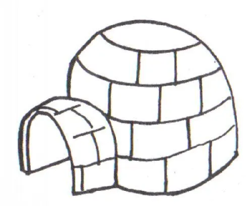 Dibujos de una iglu para colorear - Imagui