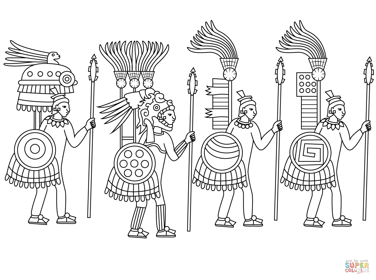 Dibujos de Imperio azteca para colorear - Páginas para imprimir y ...