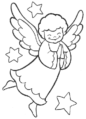 Dibujos para imprimir y colorear: Angeles para colorear