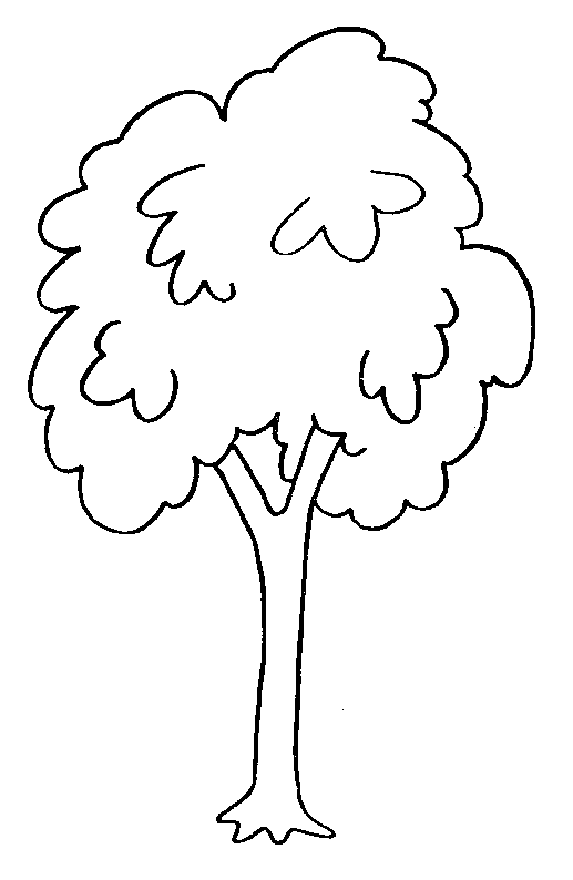 Dibujos para imprimir y colorear: Árbol para colorear