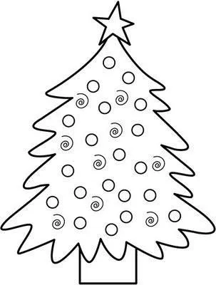 Dibujos para imprimir y colorear: Árbol de Navidad para colorear