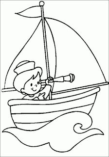 Dibujos para imprimir y colorear: Barcos para colorear