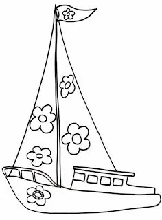 Dibujos para imprimir y colorear: Barcos para colorear