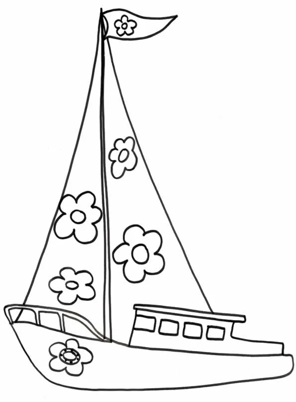 Dibujos para imprimir y colorear: Barcos para colorear