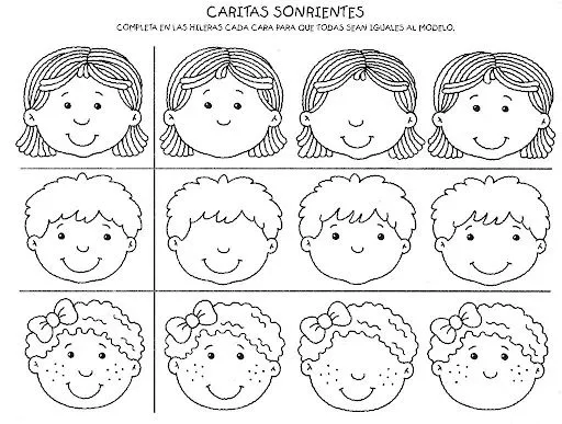 Dibujos para imprimir y colorear: CARITAS SONRIENTES