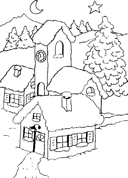 Casas para colorear | Dibujos infantiles, imagenes cristianas