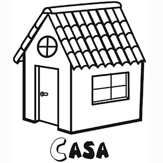 Dibujos para imprimir y colorear: Casas para colorear