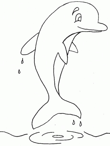 Dibujos para imprimir y colorear: Delfin para colorear