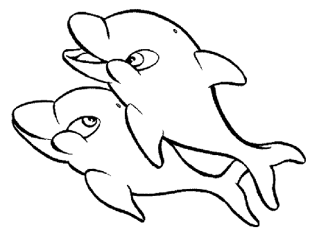 Dibujos para imprimir y colorear: Delfin para colorear