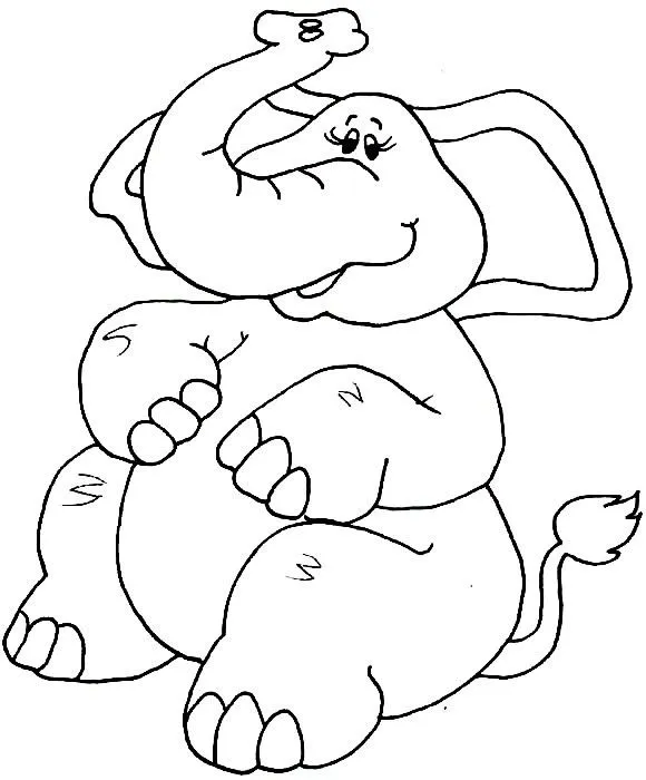 Dibujos para imprimir y colorear: Elefante para colorear
