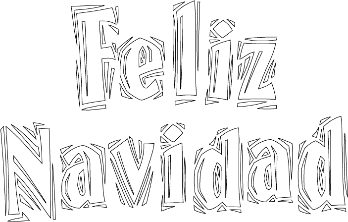 Dibujos para imprimir y colorear: Feliz Navidad para colorear