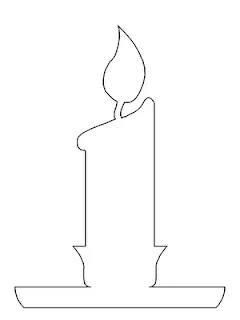 Dibujos para imprimir y colorear: Velas para colorear
