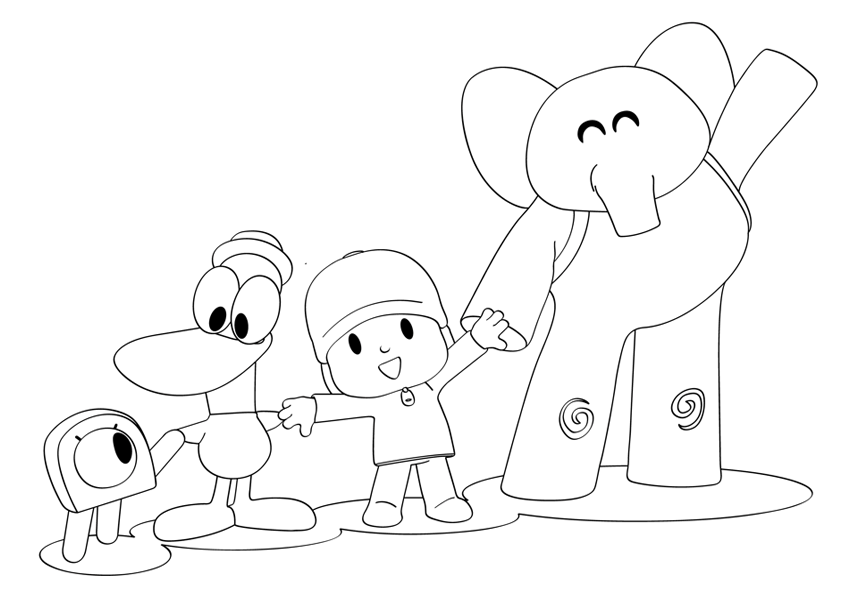 Dibujos para Imprimir y pintar de Pocoyo - Dibujos para Colorear e ...