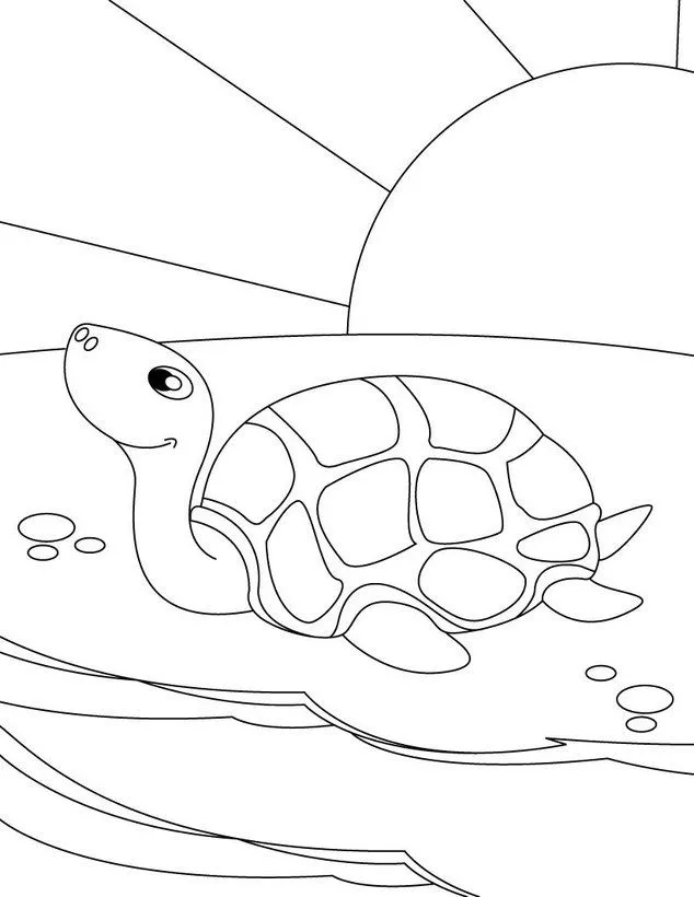 Dibujos para imprimir TORTUGAS, tortuga marítima para imprimir