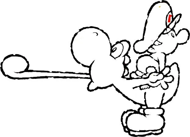 Dibujo yoshi para colorear - Imagui