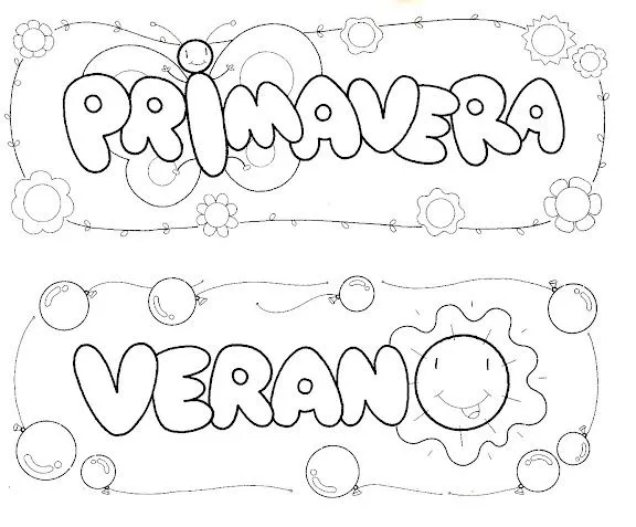 Dibujos infantiles para colorear de las estaciones del año - Imagui