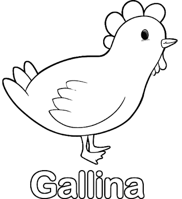 Gallina dibujo para colorear - Imagui