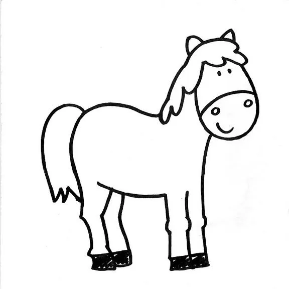 Dibujos infantiles: Dibujo infantil caballo