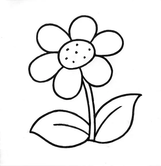 Dibujos infantiles: Dibujo infantil flor