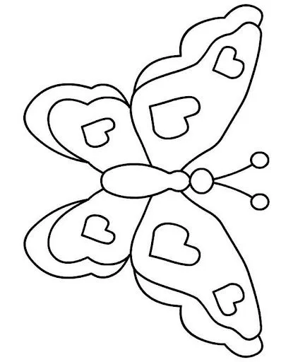 DIBUJOS INFANTILES DE MARIPOSAS PARA COLOREAR
