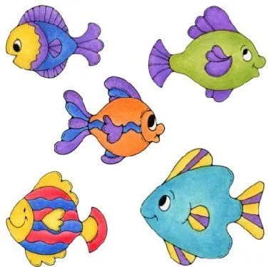 DIBUJOS INFANTILES DE PECES Y ANIMALES MARINOS