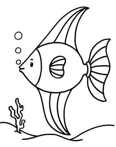 DIBUJOS INFANTILES DE PECES PARA COLOREAR. COLOREA TU PEZ