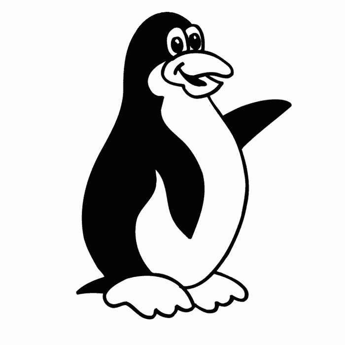 Dibujos infantiles de pingüinos para colorear