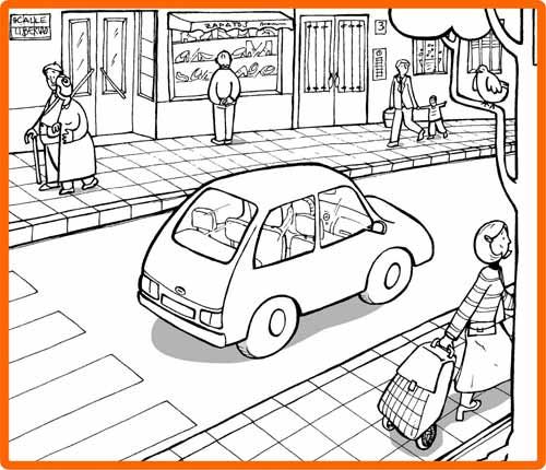 Seguridad vial dibujos para colorear - Imagui