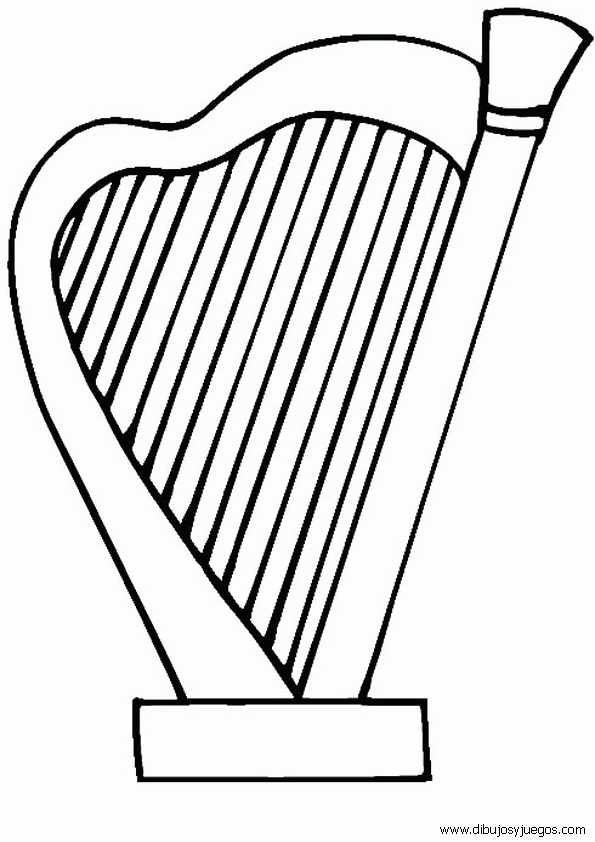 dibujos-instrumentos-musicales-024 | Dibujos y juegos, para pintar ...