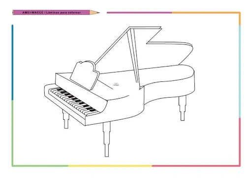 DIBUJOS DE INSTRUMENTOS MUSICALES PARA COLOREAR Y PINTAR