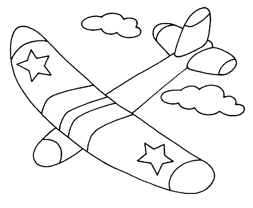 Avioneta para colorear