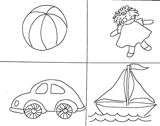 DIBUJOS DE JUGUETES PARA COLOREAR