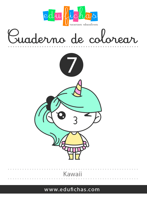 Dibujos Kawaii para Colorear. Descarga dibujos coloreables KAWAII