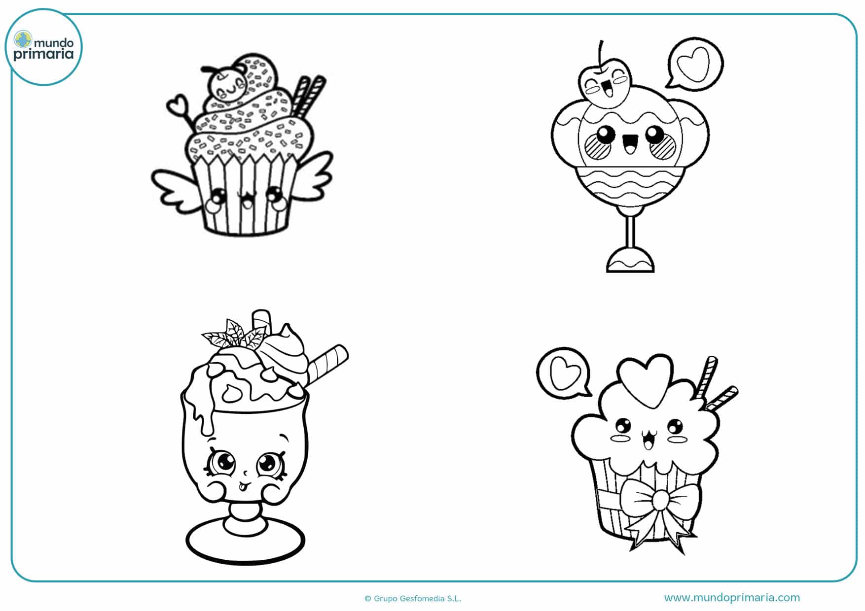 ▷ Dibujos Kawaii para Colorear 【Listos para Imprimir】