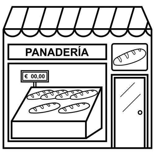 Kiosco dibujo para colorear - Imagui